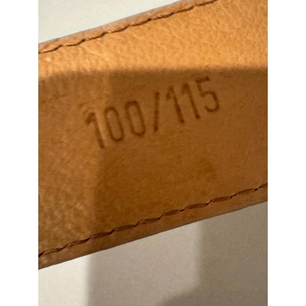 Made in Italy Women Beige‎ Snakeskin Suede Patchwork Leather Belt 100